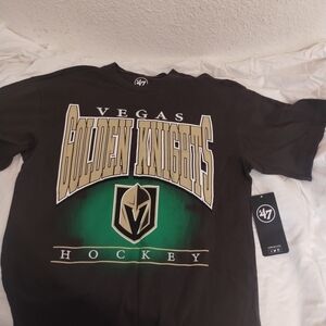 47 Brand Vegas Golden Knights Tee in Black and Gold